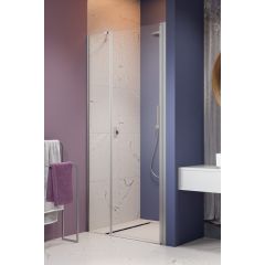 Radaway Nes Brushed Nickiel DWS 100281309101L drzwi prysznicowe 130 cm uchylne nikiel szczotkowany/szkło przezroczyste