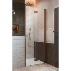 Radaway NES 6 Brushed Copper DWB 100290709301R drzwi prysznicowe 70 cm składane miedź szczotkowany/szkło przezroczyste