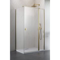 Radaway Nes Brushed Gold KDJ II 100320809901R drzwi prysznicowe 80 cm uchylne złoty szczotkowany/szkło przezroczyste