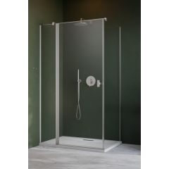 Radaway Nes Brushed Nickel KDJ II 100320909101L drzwi prysznicowe 90 cm uchylne szczotkowany/szkło przezroczyste