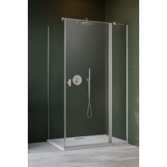 Radaway Nes Brushed Nickel KDJ II 100321009101R drzwi prysznicowe 100 cm uchylne szczotkowany/szkło przezroczyste