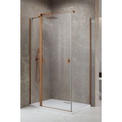 Radaway NES 6 Brushed Copper KDJ II 100321009301L drzwi prysznicowe 100 cm uchylne miedź szczotkowany/szkło przezroczyste