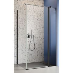 Radaway Nes 8 KDJ II 100861205401R drzwi prysznicowe 120 cm uchylne czarny mat/szkło przezroczyste