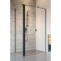Radaway Nes 8 Black KDS II 100331105401R drzwi prysznicowe 110 cm uchylne do ścianki bocznej