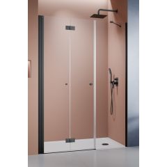 Radaway Nes Black DWS B 100449505401L drzwi prysznicowe 95 cm składane czarny mat/szkło przezroczyste