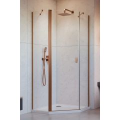 Radaway Nes Brushed Copper PTJ 100521009301 komplet ścianek 100 cm miedź szczotkowany/szkło przezroczyste Radaway Nes Brushed Copper PTJ 100521009301 komplet ścianek 100 cm miedź szczotkowany/szkło przezroczyste