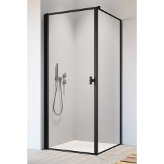 Radaway Nes 8 Black KDJ I 100720805456L drzwi prysznicowe 80 cm uchylne do ścianki bocznej