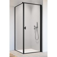 Radaway Nes 8 Black KDJ I 100720805456R drzwi prysznicowe 80 cm uchylne do ścianki bocznej