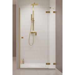 Radaway Essenza Pro Brushed Gold DWJ 100991109901R drzwi prysznicowe 110 cm uchylne złoty szczotkowany/szkło przezroczyste