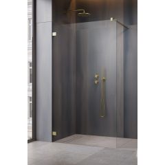 Radaway Essenza Pro Brushed Gold Walk-In 101031109901 ścianka prysznicowa walk-in 110 cm złoty szczotkowany/szkło przezroczyste