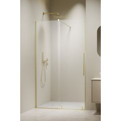 Radaway Furo Brushed Light Gold DWJ 101076729801L drzwi prysznicowe 67.2 cm rozsuwane złoty szczotkowany/szkło przezroczyste