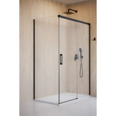 Radaway Idea 8 KDJ 103406205401R drzwi prysznicowe 62 cm rozsuwane czarny mat/szkło przezroczyste