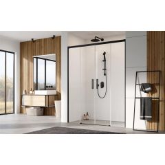 Radaway Idea 8 Black DWD 103903830101 ścianka prysznicowa 38.3 cm /szkło przezroczyste