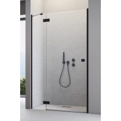 Radaway Essenza 8 Black DWJ 104602375401L ścianka prysznicowa 23.7 cm czarny mat/szkło przezroczyste