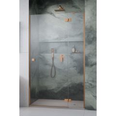 Radaway Essenza 8 Brushed Copper DWJ 104603379301R ścianka prysznicowa 33.7 cm miedź szczotkowany/szkło przezroczyste