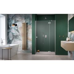Radaway Essenza Brushed Nickel DWJ 13850149101R drzwi prysznicowe 100 cm uchylne szczotkowany/szkło przezroczyste