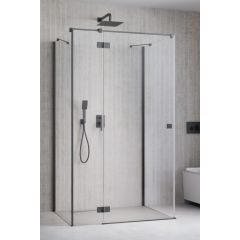 Radaway Essenza Brushed GunMetal KDJ+S 13850239201L drzwi prysznicowe 110 cm uchylne gunmetal szczotkowany/szkło przezroczyste