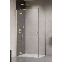 Radaway Essenza Brushed Gold KDJ 13850409901L drzwi prysznicowe 100 cm uchylne złoty szczotkowany/szkło przezroczyste