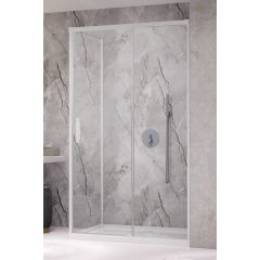 Radaway Idea White KDJ 3870400401R drzwi prysznicowe 100 cm rozsuwane biały mat/szkło przezroczyste