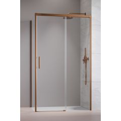 Radaway Idea Brushed Copper KDJ 3870509301L ścianka prysznicowa 90 cm miedź szczotkowany/szkło przezroczyste
