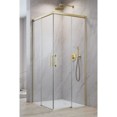 Radaway Idea Brushed Gold KDD 3870629901L drzwi prysznicowe 100 cm rozsuwane złoty szczotkowany/szkło przezroczyste
