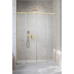Radaway Idea DWD 3871289901 drzwi prysznicowe 180 cm rozsuwane złoty szczotkowany/szkło przezroczyste