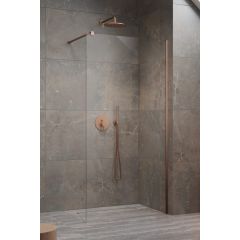Radaway Modo New Brushed Copper II 3891049301 ścianka prysznicowa walk-in 100 cm miedź szczotkowany/szkło przezroczyste