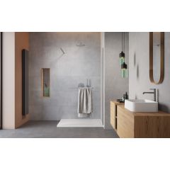 Radaway Modo New II 3891249101W ścianka prysznicowa 120 cm nikiel szczotkowany/szkło przezroczyste