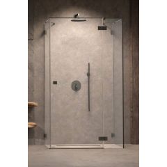 Radaway Essenza Pro Brushed Gunmetal KDJ+S 100973129201R drzwi prysznicowe 120 cm uchylne
