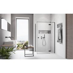 Radaway Essenza New Black KDJ 13850415401R drzwi prysznicowe 110 cm uchylne do wnęki