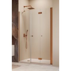 Radaway Nes 6 Brushed Copper DWS B 100447509301R drzwi prysznicowe 75 cm składane miedź szczotkowany/szkło przezroczyste
