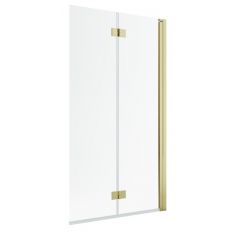 Radaway Nes Gold PND I 100101100901R parawan nawannowy 110 cm 2-częściowy złoty połysk/szkło przezroczyste