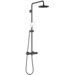 Dornbracht Flowreduce 3445997933 zestaw wannowo-prysznicowy ścienny termostatyczny z deszczownicą czarny