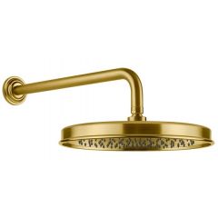 Gessi Venti20 65149716 deszczownica z ramieniem 33x33 cm okrągła złoty
