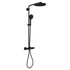Grohe Vitalio Joy 1142242430 zestaw prysznicowy ścienny termostatyczny z deszczownicą czarny