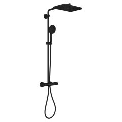 Grohe Vitalio Joy 1142692430 zestaw prysznicowy ścienny termostatyczny z deszczownicą czarny
