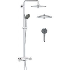 Grohe Vitalio Joy 26403002 zestaw prysznicowy ścienny termostatyczny z deszczownicą starlight chrome