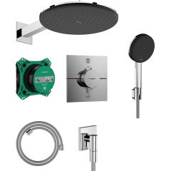 Hansgrohe Raindance Alive S 24630000 zestaw prysznicowy podtynkowy termostatyczny z deszczownicą chrom