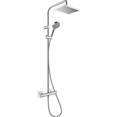 Hansgrohe Vernis Shape 26097000 zestaw prysznicowy ścienny termostatyczny z deszczownicą chrom