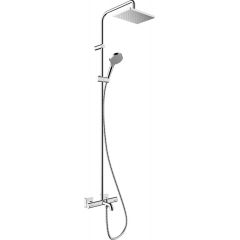 Hansgrohe Vernis Shape 26098000 zestaw wannowo-prysznicowy ścienny termostatyczny z deszczownicą chrom