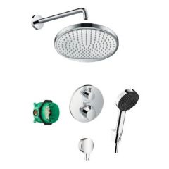 Hansgrohe Crometta 88002361 zestaw prysznicowy podtynkowy termostatyczny z deszczownicą chrom