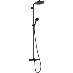 Hansgrohe Activera S 28871670 zestaw wannowo-prysznicowy ścienny termostatyczny z deszczownicą czarny