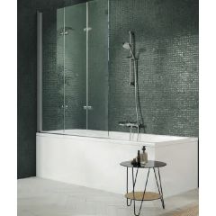 Huppe Design Pure 8P6501087316 parawan nawannowy 120 cm 3-częściowy srebrny mat/szkło matowe