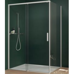 Huppe Vita Pure VA0203123322 ścianka prysznicowa 90 cm czarny mat/szkło przezroczyste