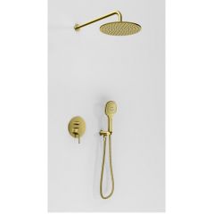 Kohlman Axel QW210AGDBR30 zestaw prysznicowy podtynkowy z deszczownicą złoty