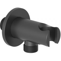 Kludi A-QA 655673900 przyłącze kątowe z uchwytem czarny