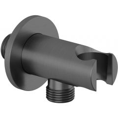 Kludi A-QA 65567N200 przyłącze kątowe z uchwytem czarny