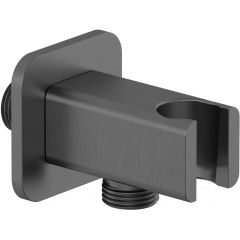 Kludi A-QA 65568N200 przyłącze kątowe z uchwytem czarny