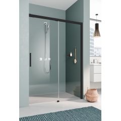 Kermi Nica NIL2R120203PK drzwi prysznicowe 120 cm rozsuwane czarny półmat/szkło przezroczyste