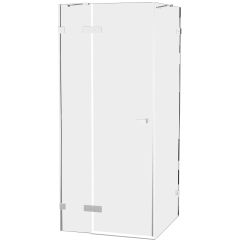 New Trendy Oxia AXJ0109WU kabina prysznicowa 90x80 cm prostokątna chrom połysk/szkło przezroczyste